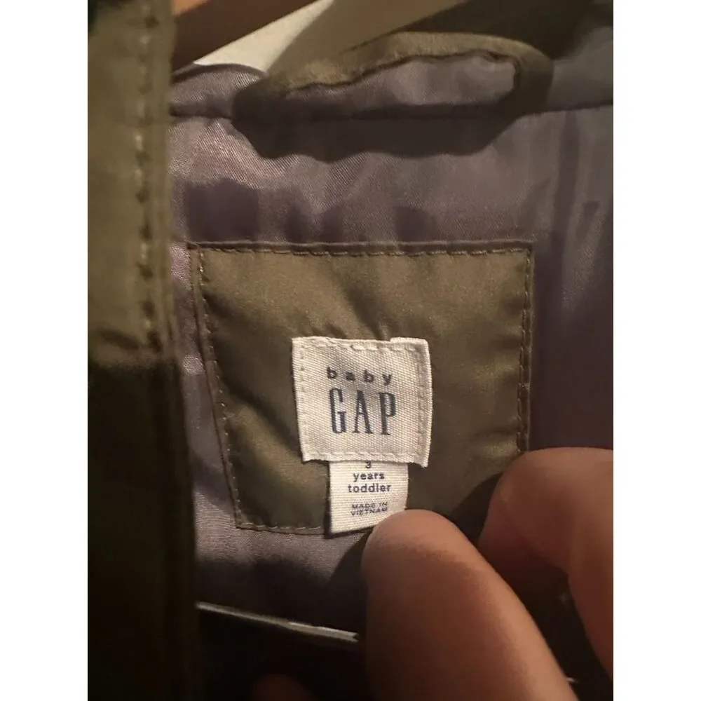 Baby Gap Green Unisex ToddlerPuffer Jacket with Hood Size 3